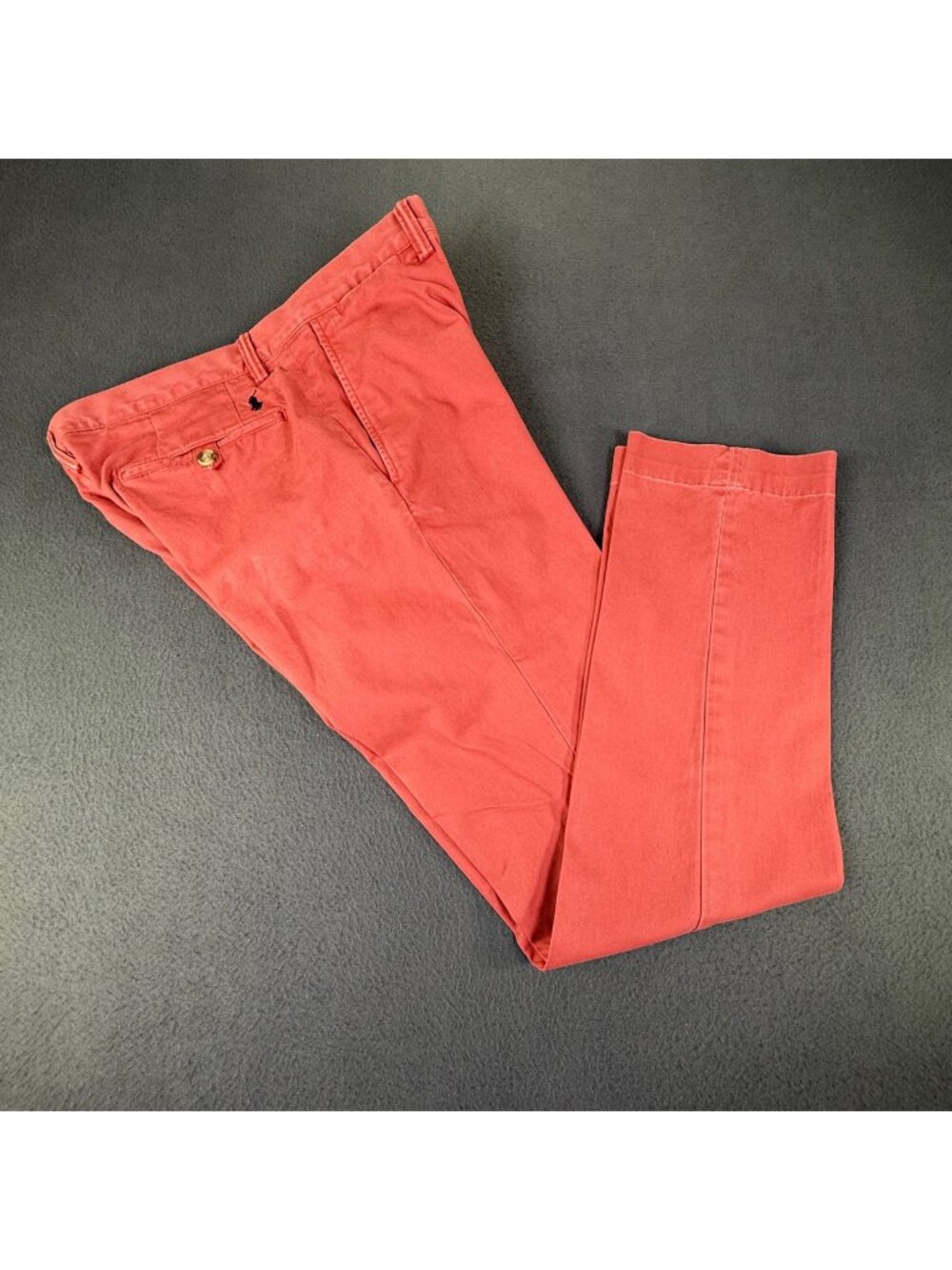 Polo Ralph Lauren Men Red Stretch Straight Fit Chino 7oz Twill Pant 32x32 Preppy